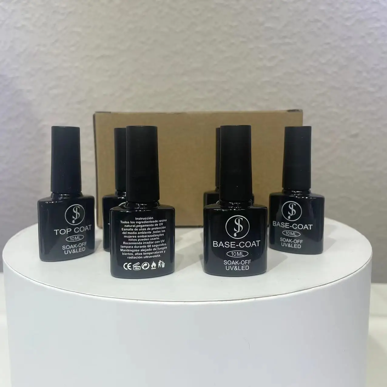 10Ml Mix 12 Stks/doos Top Coat Base Coat Elk 6 Stuks Met Langdurige Versterken Bling Nagelgel Top En Base Coat Nagellak