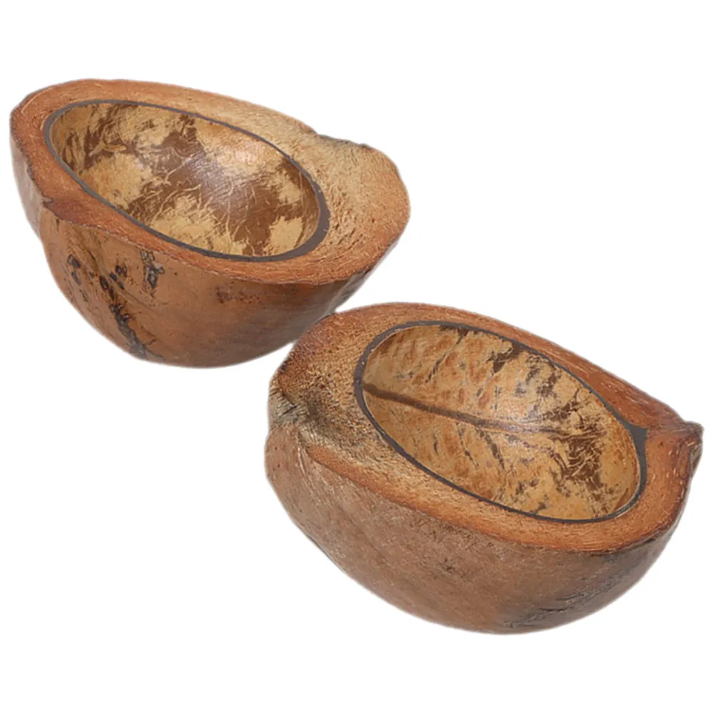 2pcs Coconut Shell Holders Bohemian Rustic Decor for Living Room Bedroom Wedding Party