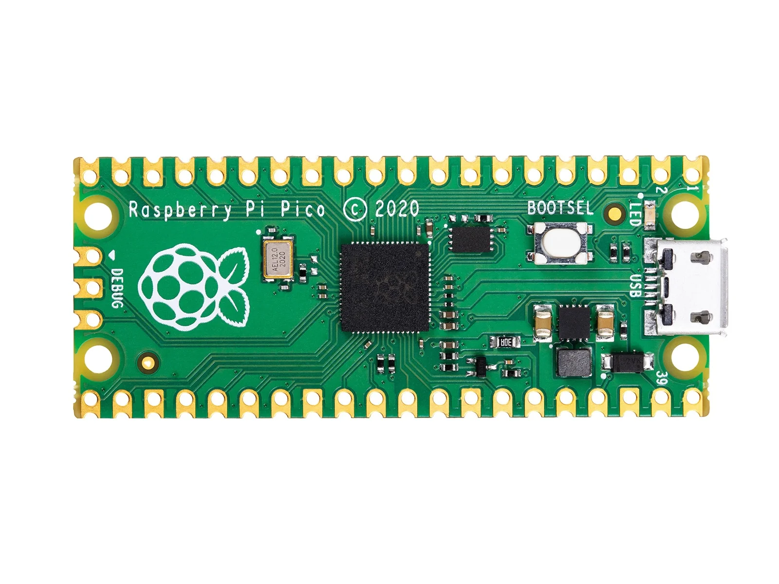 Raspberry Pi Pico Development Board Using RP2040 Dual-Core Arm Cortex-M0+ Processor With 264KB RAM