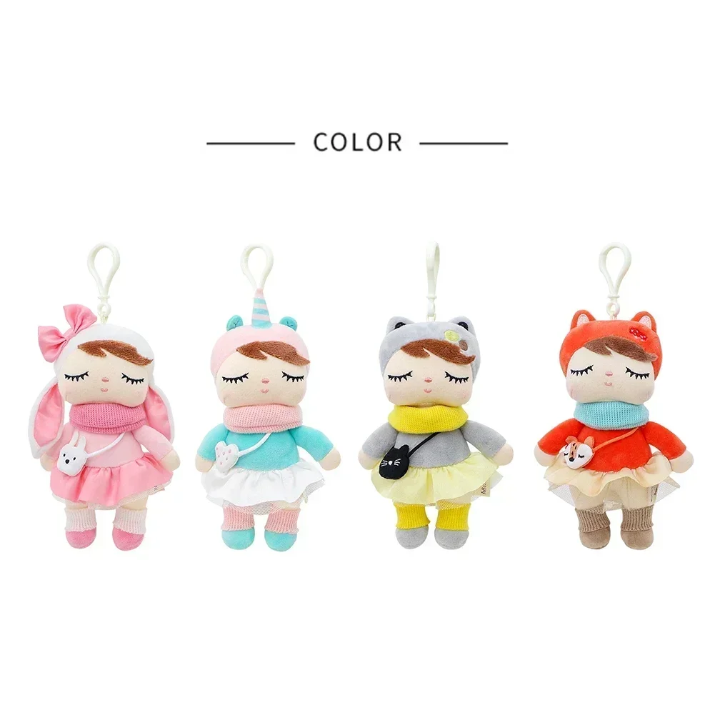 Metoo Cute Bunny Panda Small Keychains Soft Plush Mini Dolls Stuffed Toys for Girls Baby Animals Pendant Kids Birthday Gifts