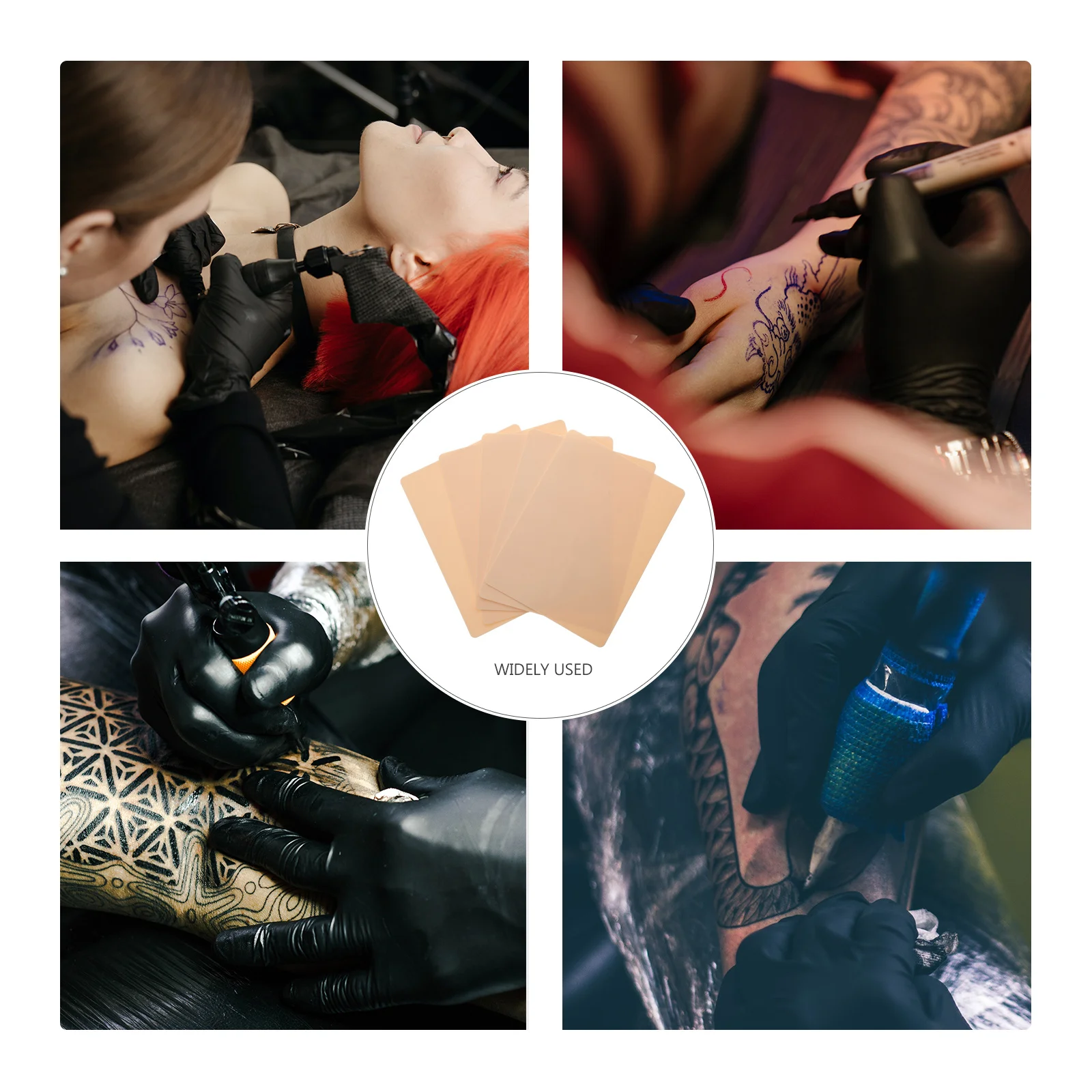 

5 шт., силиконовые принадлежности для накладной кожи, инструменты для практики татуировки, отлично похожие на ощупь для человеческой кожи, профессиональное использование
