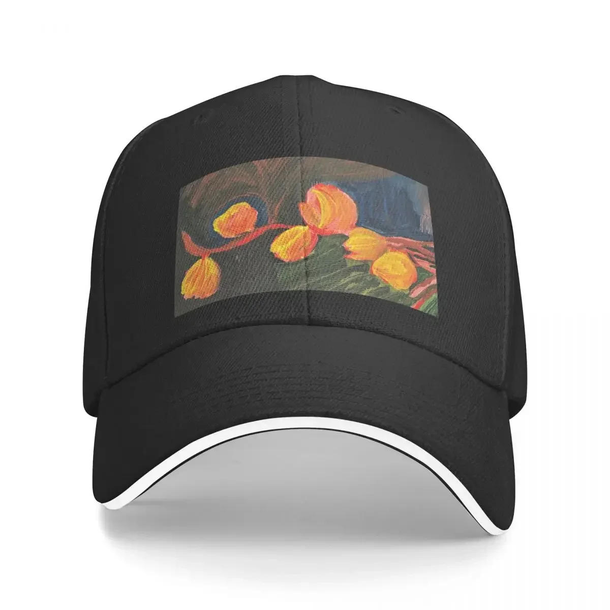 Last Look Tulips, Halloween Themed Floral Painting Baseball Cap Luxury Hat Sun Hat For Children Women's Hats For The Sun Men's