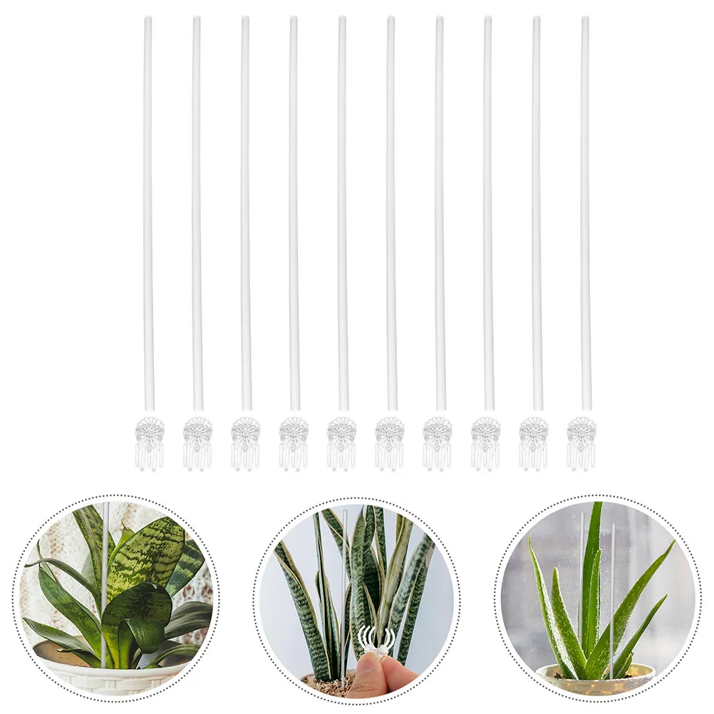 

1 Set Acrylic Plant Support Sticks Clear Reusable Garden Stem Support For Orchid Branches Vine Training Stable Durable Growth