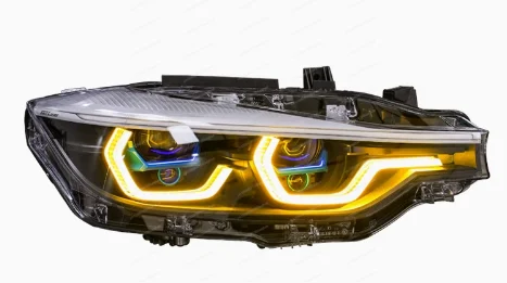 

Подходит для BMW серии 4 13-19 годов в сборе, модифицированная ложка GTS M4, желтая DRL