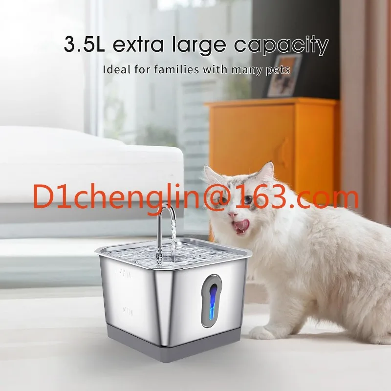 5000 mAh Cat Fountain 3.5 L/118 Automatic Wireless Water Dispenser with Motion Sensor