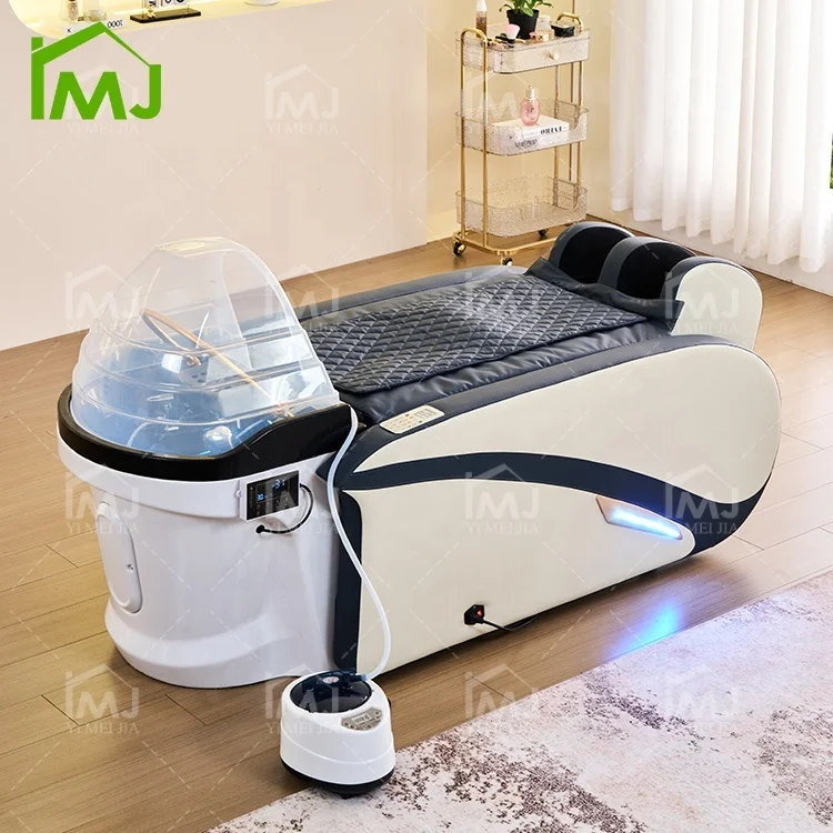 Head Therapy BedJapanese Shampoo Beds Plumbed Head Spa Furniture Hair Washing Electric Massage Bed