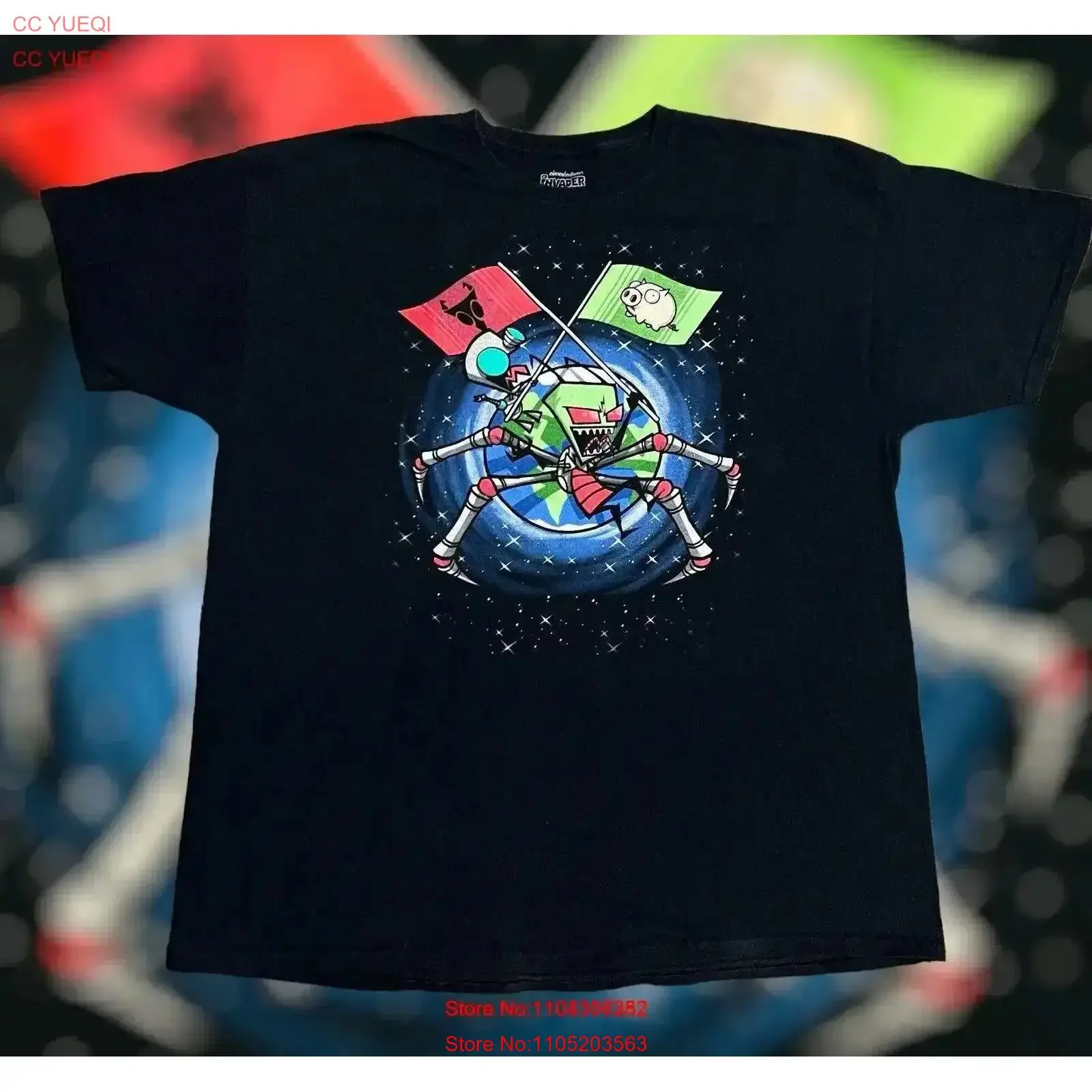 Invader Zim Lootwear Exclusive T Shirt Size 2XL vintage Washed Breathable Comfortable Slightly streetwear graphic Stretched