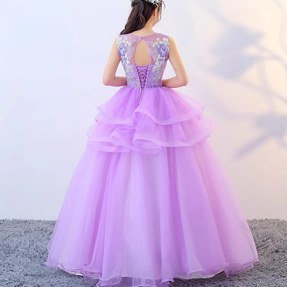 Shiny Ball Gown Women Quinceanera Dresses Appliques Tulle Prom Birthday Party Gowns Formal Vestido De Anos 15