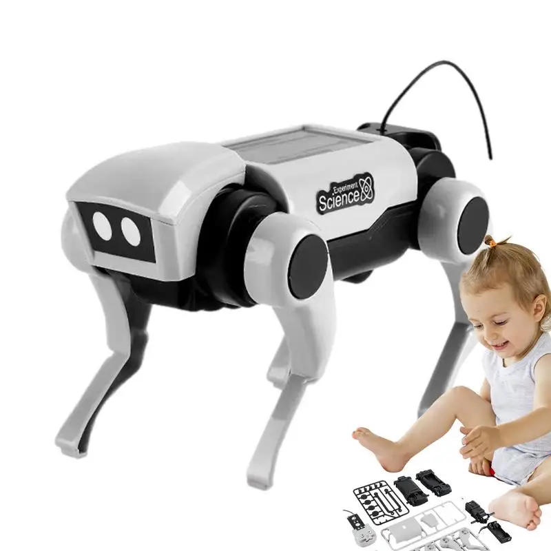 DIY Robot Dog Kit Solar Robot Toy Science Experiment Kit Science Experiment Kit Solar Mechanic Dog Learning Educational Science