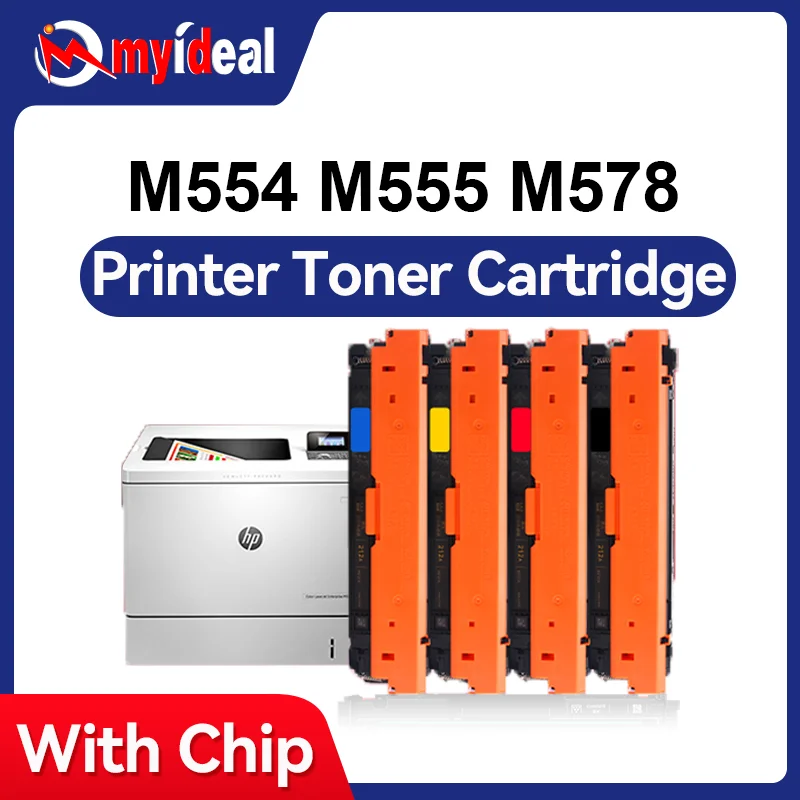 

Картридж с тонером 212A W2120A W2121A W2122A W2123A для HP Color LaserJet Enterprise MFP M578c M578z M554dn M555dn M555x с чипом