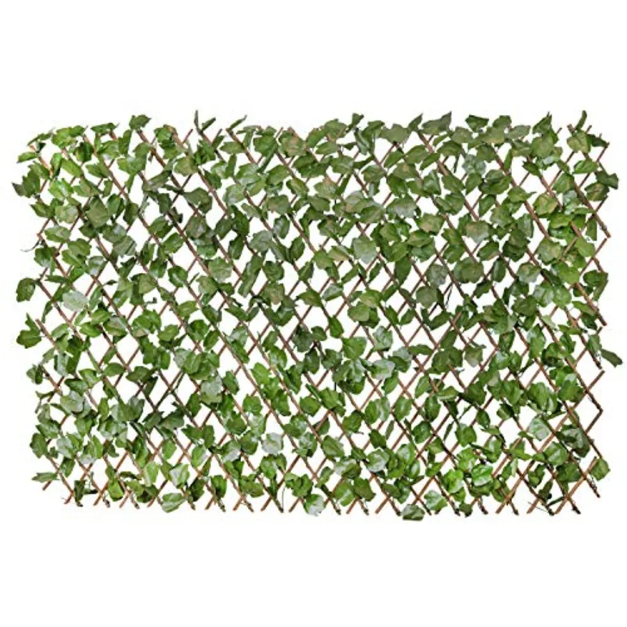 

Искусственная панель-экран для ограждения из плюща, расширяемая, имитация живой изгороди, устойчивая к погодным условиям, декор для стен из листьев для патио и балкона
