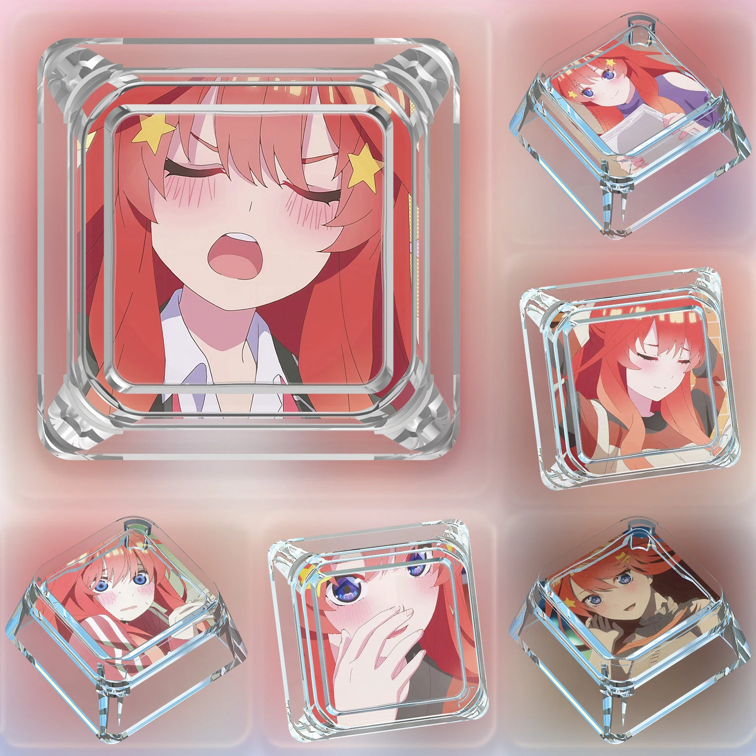 

Механические кейкапы DIY Goddess Story Nakano Itsuki для клавиатуры с крестообразным креплением, персонализированные кейкапы для ПК, подарок, игрушка