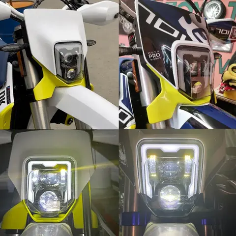 Enduro Motorcycle Headlight for Husqvarna 701 Led Supermoto TE TC FE FC Cafe Racer Accesories Dirt Bike Motocross Modified Parts