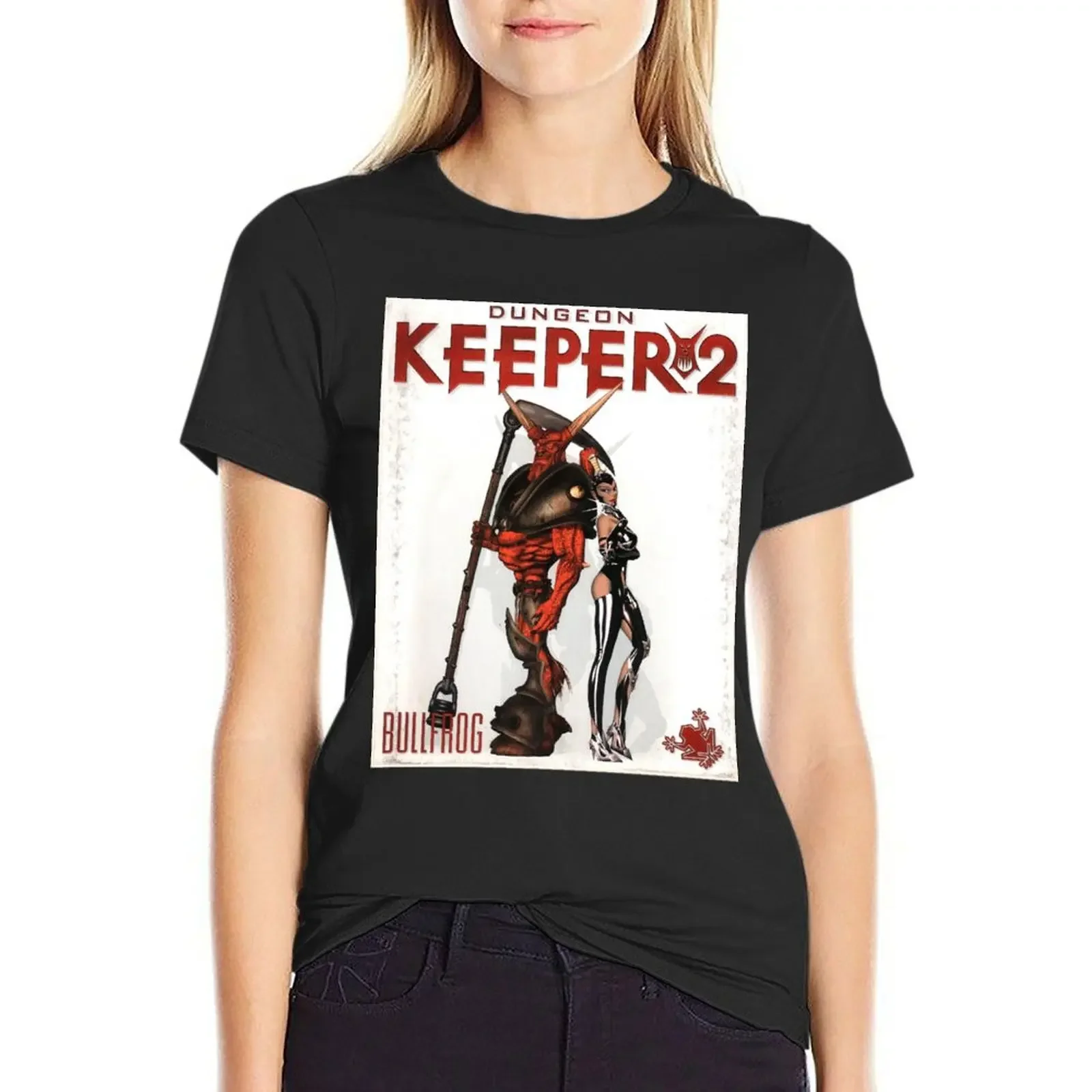 

Dungeon Keeper 2 Cover Art T-Shirt customs design your own aesthetic clothes kawaii clothes t-shirt dress for Women plus size