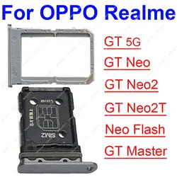 SIM Card Tray For Realme GT Neo Neo Flash GT Neo2 2T GT Master Explorer 5G Nano Sim Card Adapter   Card Holder Parts