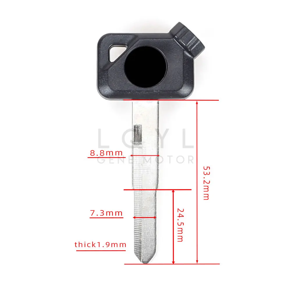 Chave em branco sem cortes da motocicleta, fechamento do Anti-roubo do ímã, YAMAHA, VOX, BWS, JOG, EVO, ZR, 50, 100, 125, 4V, VOX50, VINO, EVO2, 3 PCes