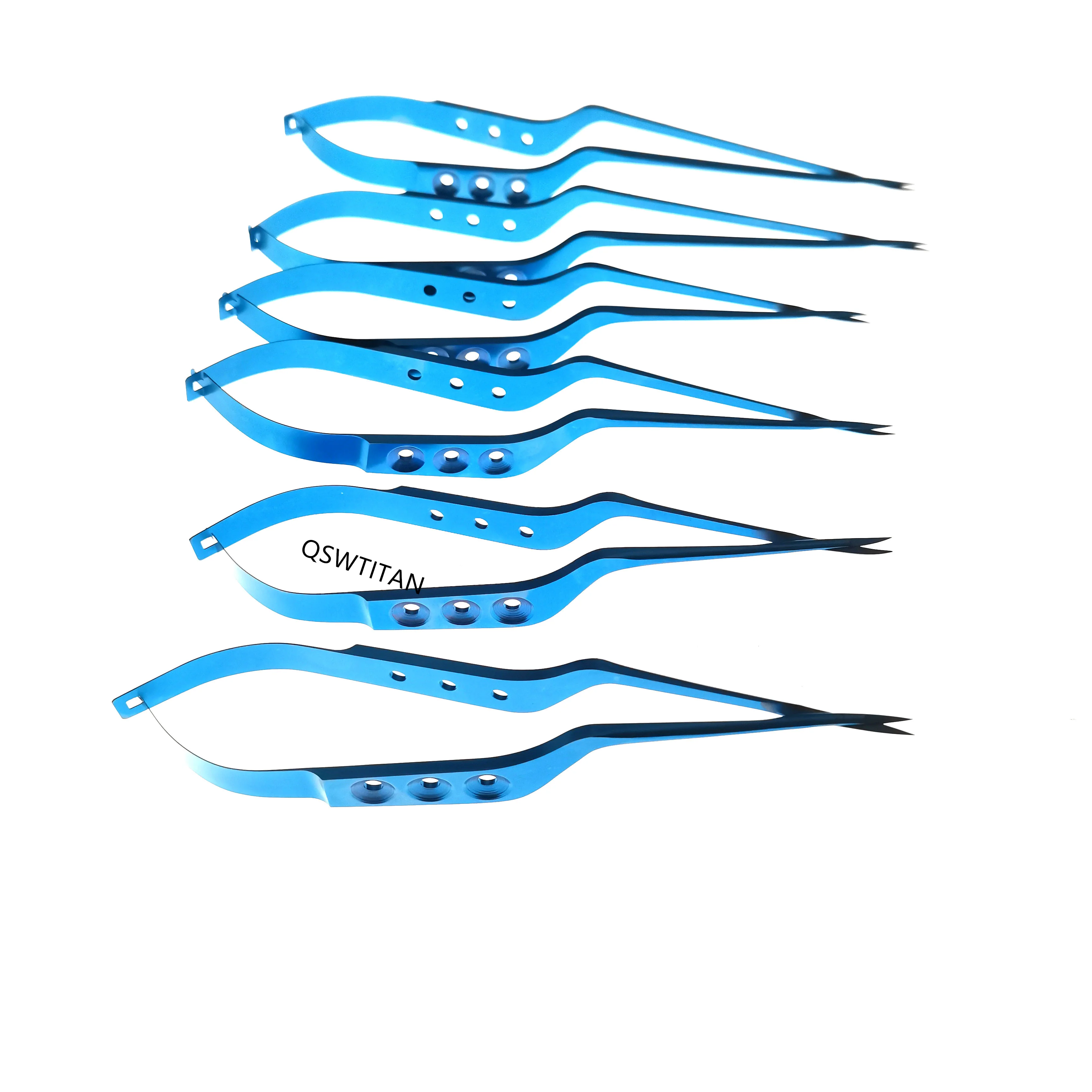 Tesoura Titanium Micro Neurosurgery, Micro Tesoura, Instrumentos Microcirúrgicos, 180mm-230mm, 1Pc