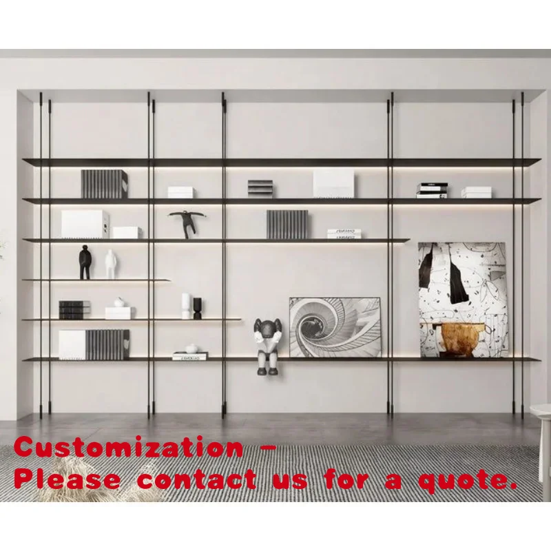 

Customize.Floating wall shelf storage metal frame open cabinet bookshelf unit