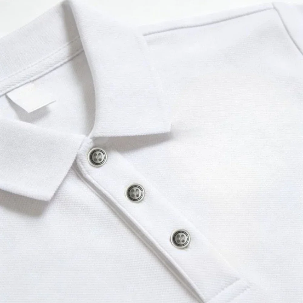 Sommerliche Trend-Poloshirts für Damen, lässiger Stil, atmungsaktive Golfshirts für Herren, Unisex-Streetwear, Oversize-weißes Oberteil – Detail 16
