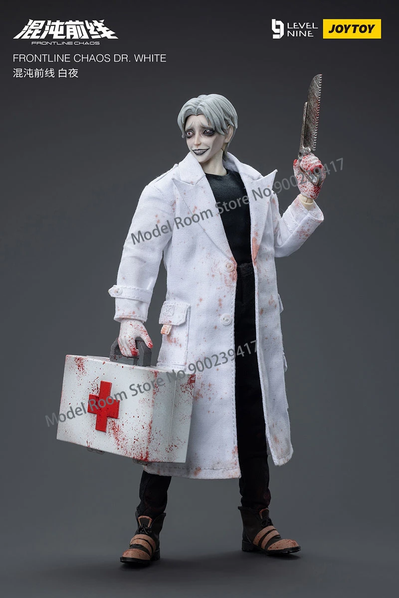 JOYTOY Level Nine 1/12 Frontline Chaos Dr. White NO.77 Action Figure 16cm Anime Figurine Model Toy for Collection