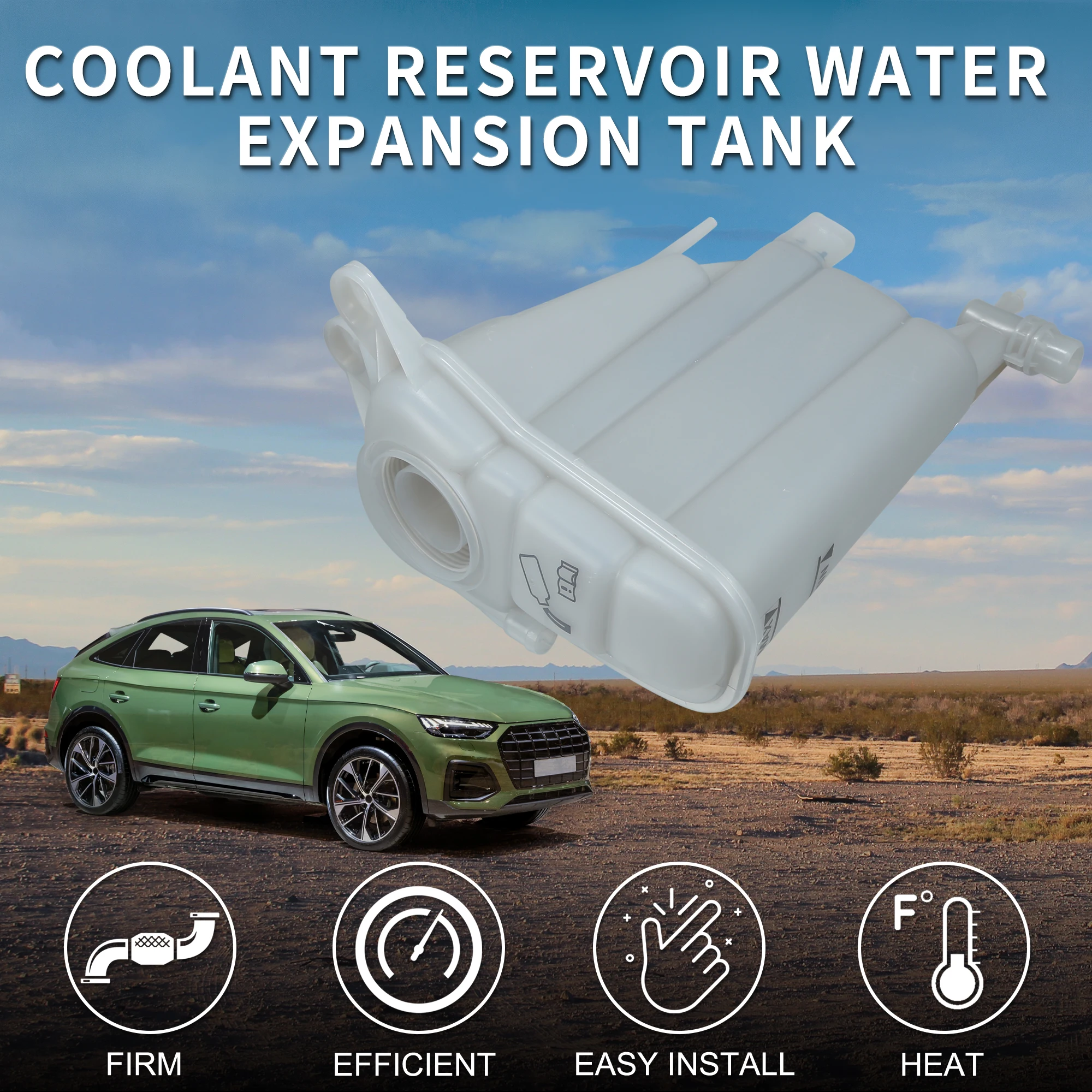 UXCELL Coolant Reservoir Water Expansion Tank for Q5 Sturdy No.8K0121405N Coolant Radiator Reservoir Bottle with Sensor