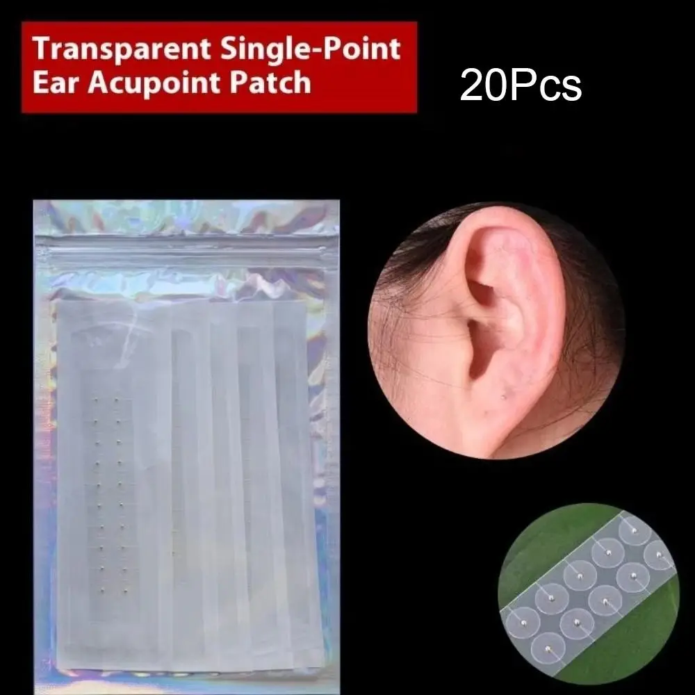 20PCS Breathable Ear Bead Patch Acupressure Bead Pressure Point Ear Acupuncture Stickers Press Bead Wellness