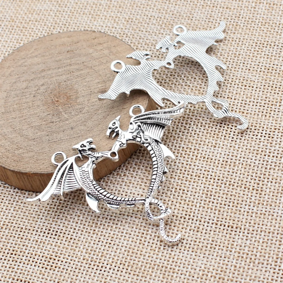 Jewelry Making For Kids - Chinese Drago Charms Vintage Dinosaur Pendants