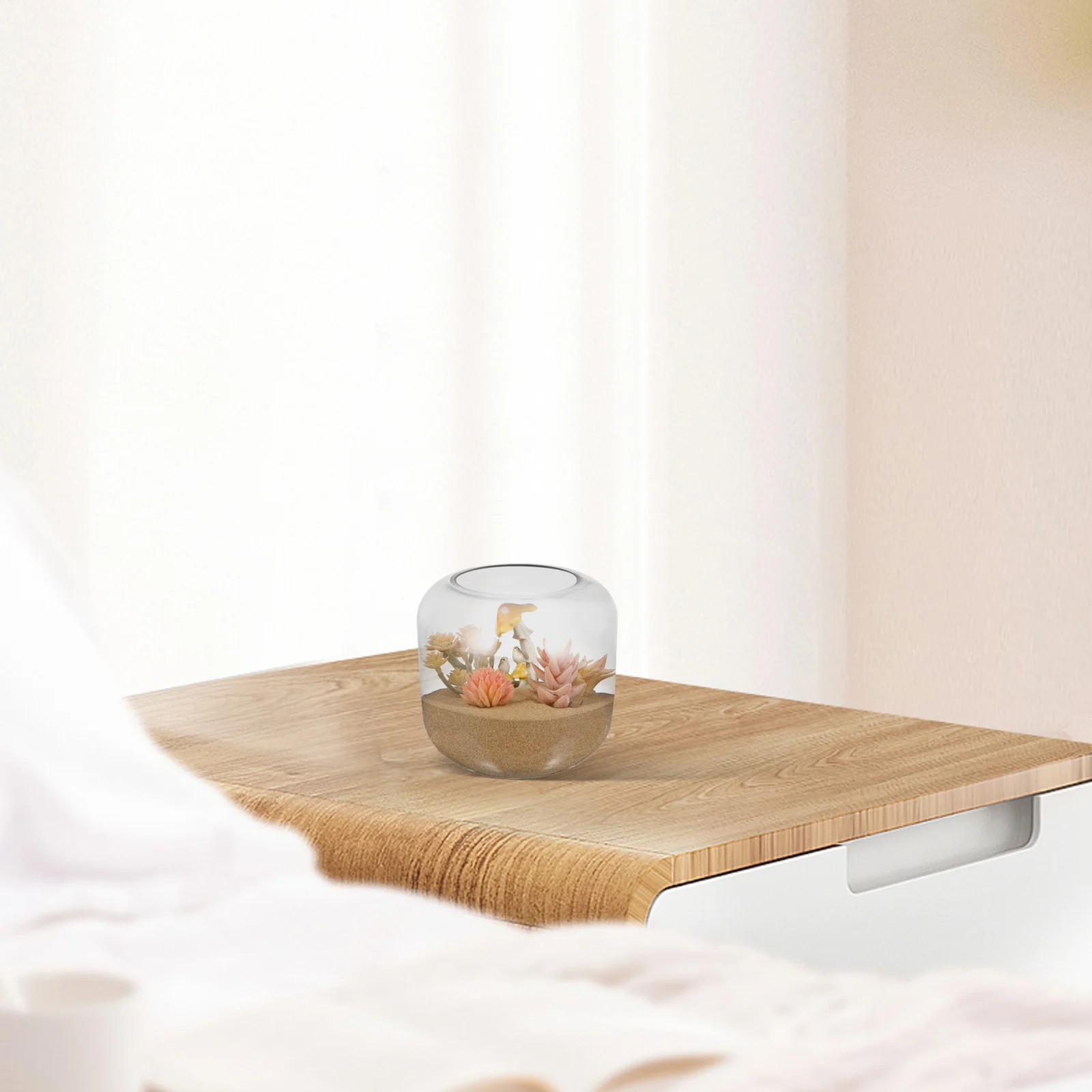 

Plant Propagation Station Hydroponic Glass Container Transparent Vase Terrarium for Micro Landscapes Home Decoration