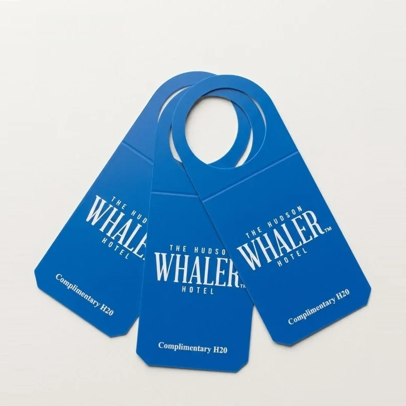 Custom UV Coated Promotional Door Hangers Cardboard Door Hanging Tags Personalized Print for Business Advertising
