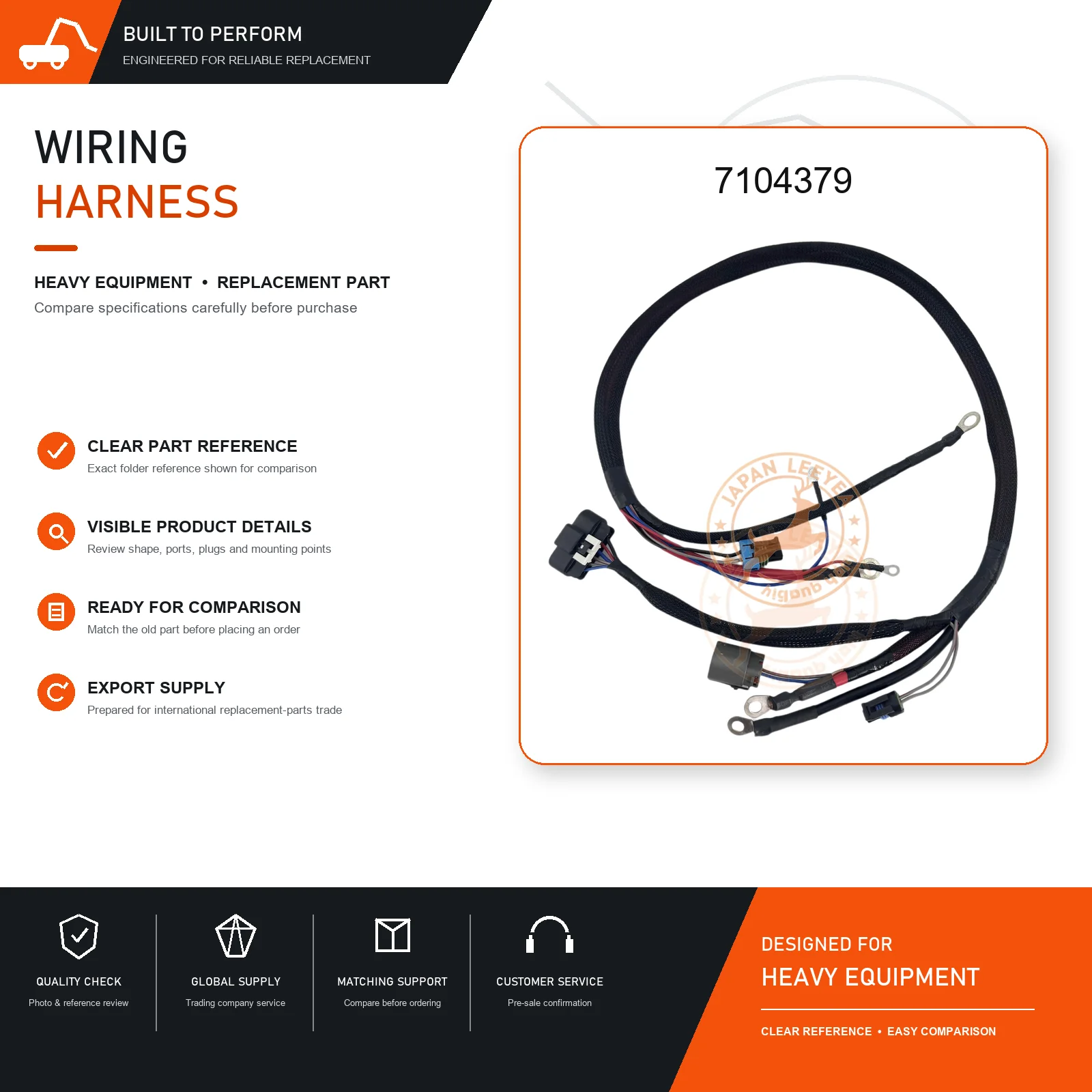 Starter Alternator Wiring Harness 7104379 for S130 S150 S160 S175 S185 S205 T140 T180 T190 Replacement