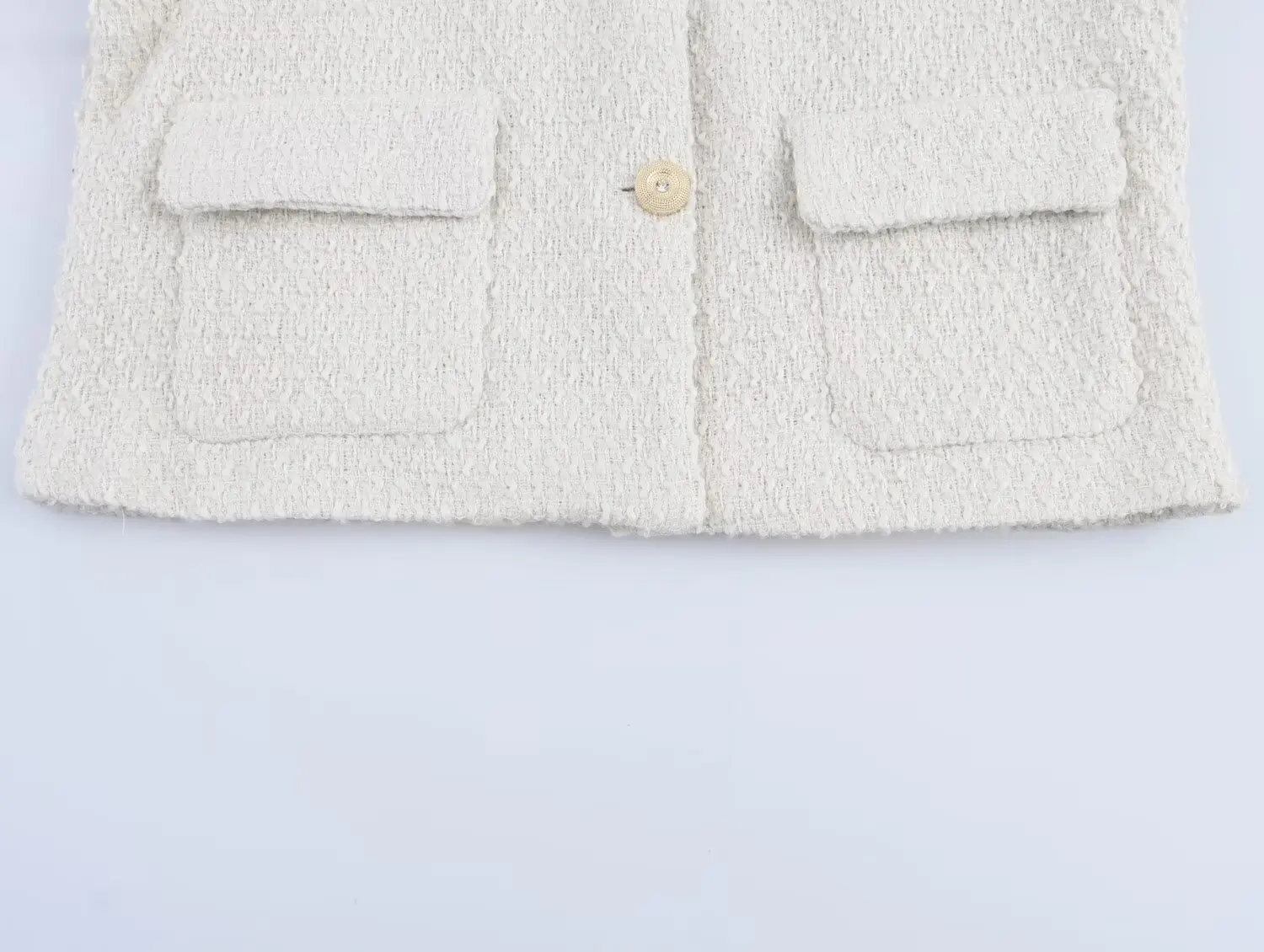 PB&ZA Women's Collared Long - sleeved Button - front Tweed Jacket and Mini Skirt Set for a Chic and Elegant Look