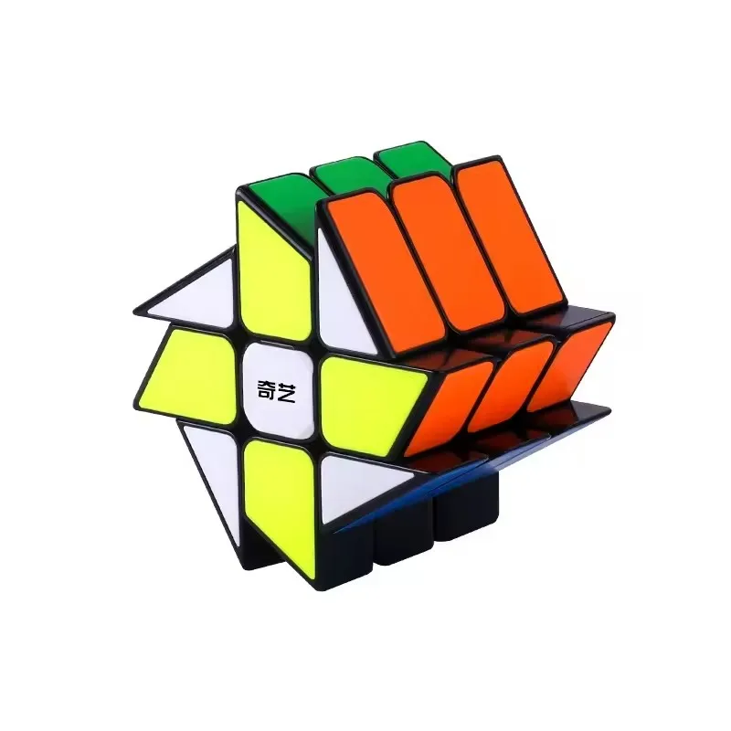 QiYi Mulino a vento S Cube Fisher S Axis S Senza adesivo Nero Aggiornato Cubo Magico Cubo Giocattolo educativo Idea regalo Puzzle
