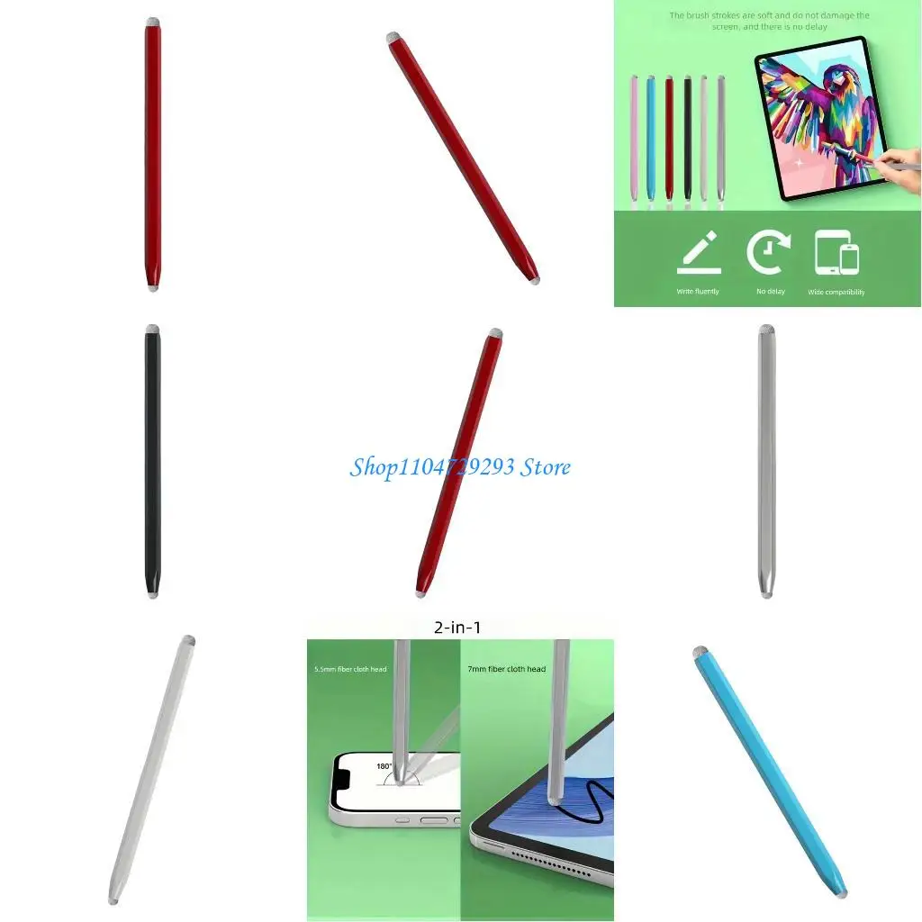 

Y2GD Precise Fiber Tip Styluses Pen Metal Body For Drawing Writing On TouchScreens Pen