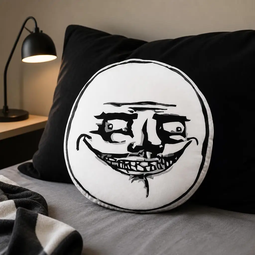 Rage Guy Troll Face Plush Pillow Cushion Irregular Stuffed Throw Pillow Home Decor Gift Sofa Bed Couch