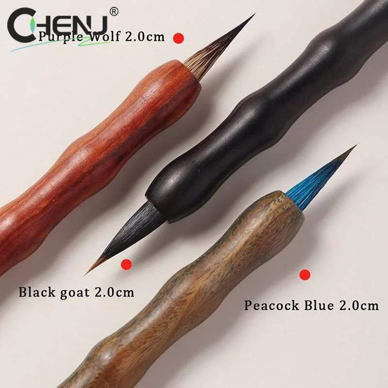 J Animal Hair Fine-Tip Brush Portable Calligraphy Brush For Travel Small Regular Script Watercolour Painting Outline Pen