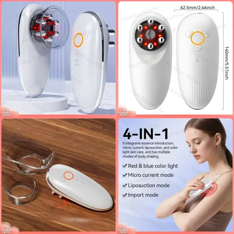 Handheld Abdominal Massager for Weight Loss Portable Liposuction Roller Device for Back Legs Neck Body Sculpting Beauty