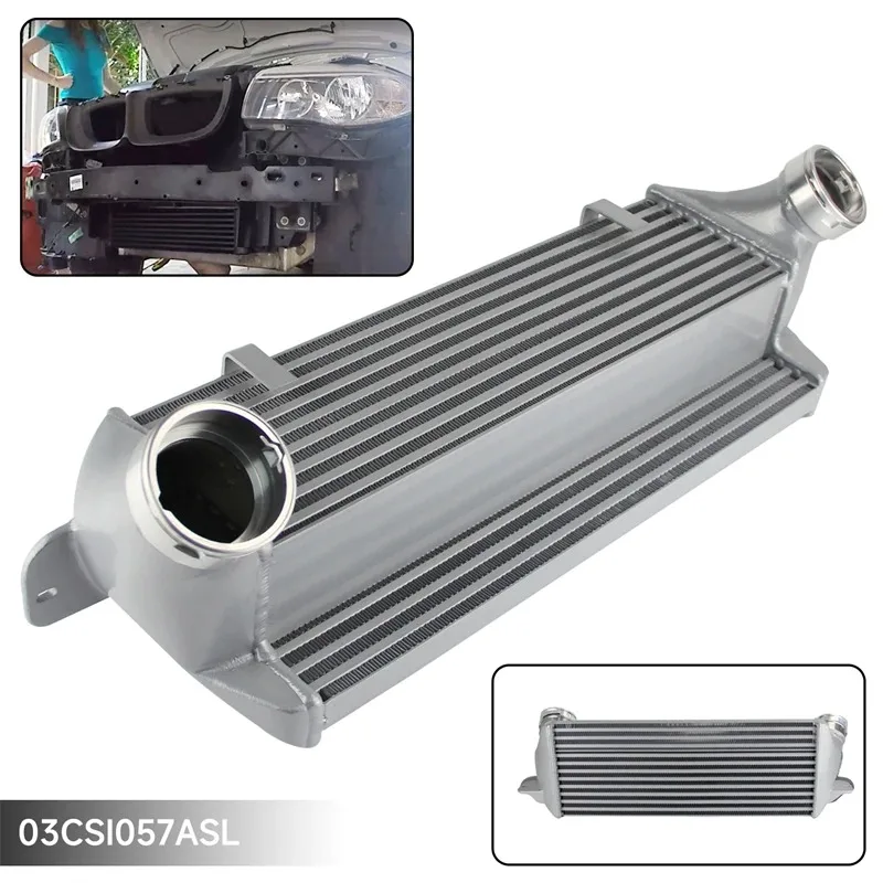 

Competition Intercooler Kit Fits For BMW N47 Series 2.0l Diesel E81/E82 120d 123d E90 E91 E92 E93 320d 2007-2015 Black/Silver