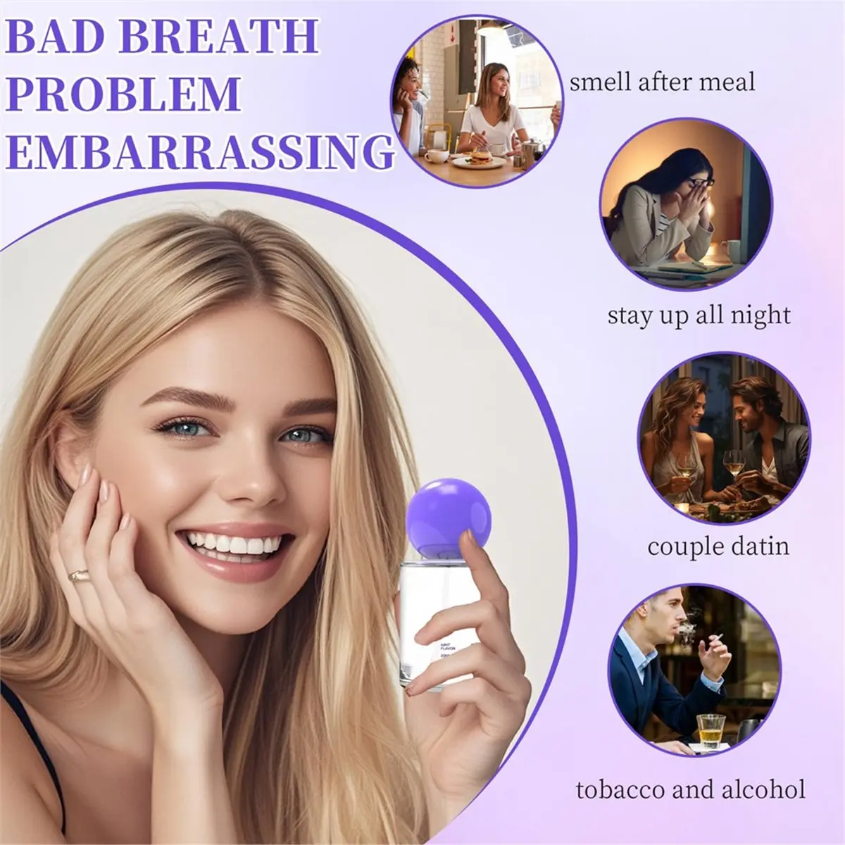 PROFESSIONAL USE Oral with Probiotics - Breath for Bad Breath, Travel-Friendly 20ml Mouth Freshener