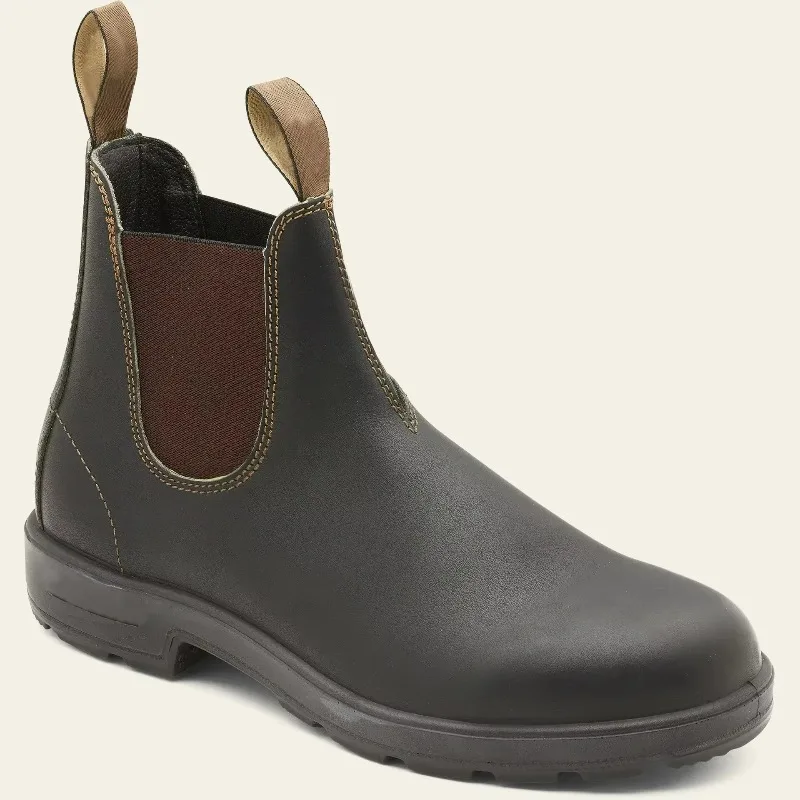 Retro Style Chelsea Boots, Flat Elastic Boot Shaft, Work Boots
