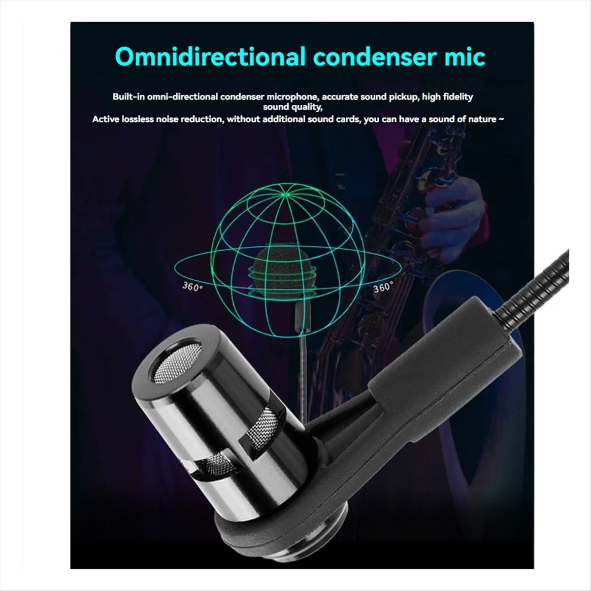 نظام ميكروفون لاسلكي جديد + UHF 2.4G للأدوات - مجموعة جهاز استقبال وجهاز إرسال للساكسفون #6