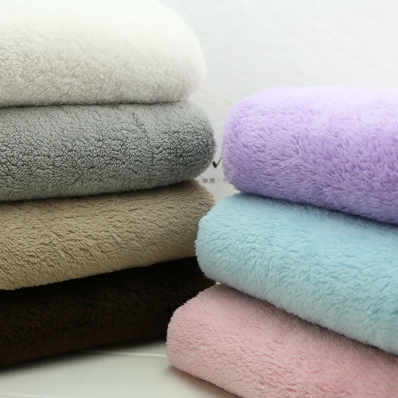 160*50CM Soft warm plush fabric, thick double-sided lamb velvet coral fleece cloth fabric for patchwork
