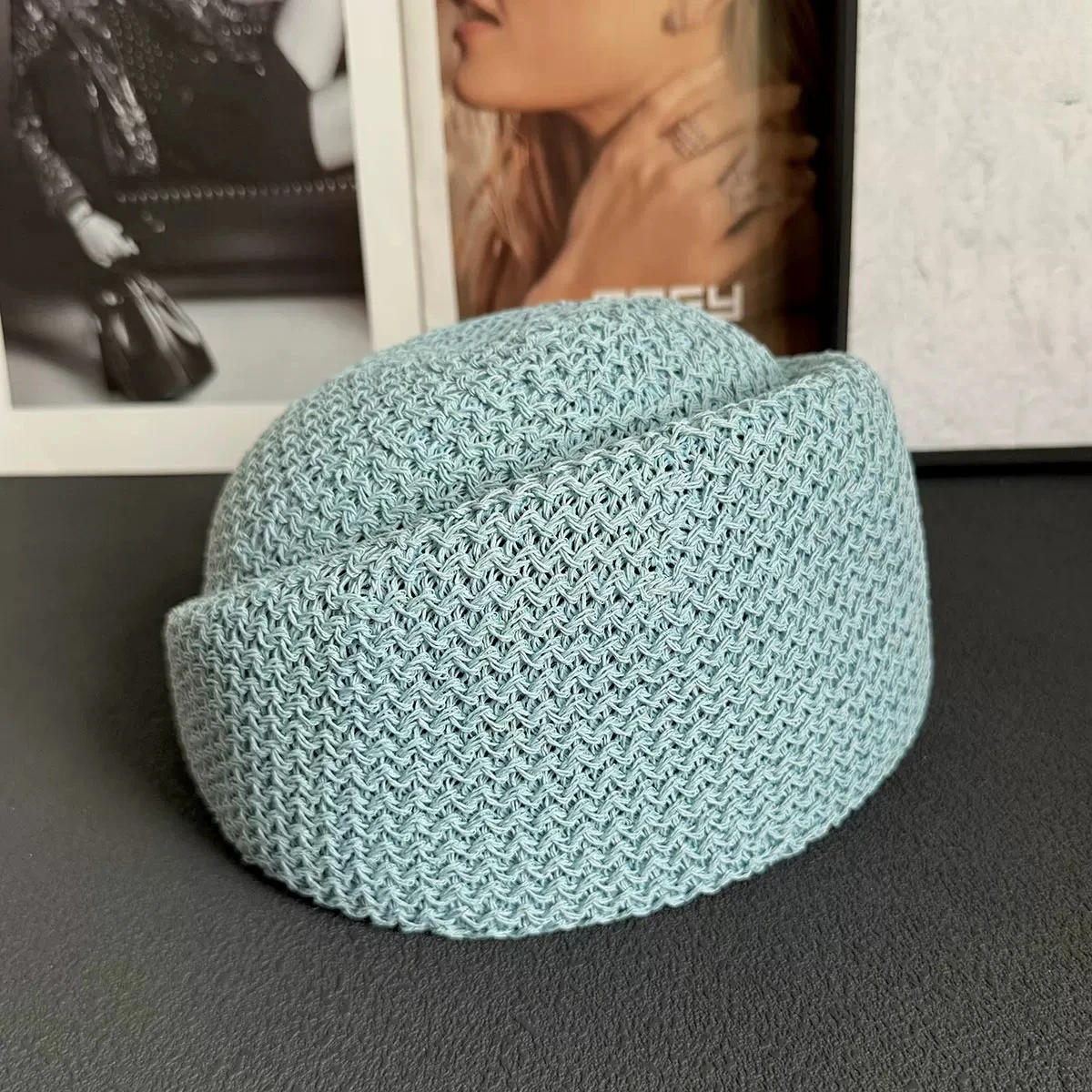 Koreanische Vintage Sommer Designer Entenschnabel-Hüte für Frauen Britische Retro Medizinbox-Hüte Gestrickte Atmungsaktive Formbare Baskenmützen – Detail 2