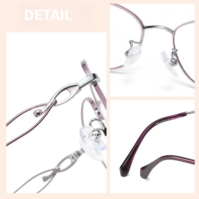 MEESHOW 2026 New Women Classic Frame Prescription Glasses Anti Blue Light Retro Elegant Titanium Frame Myopia Reading Glasses