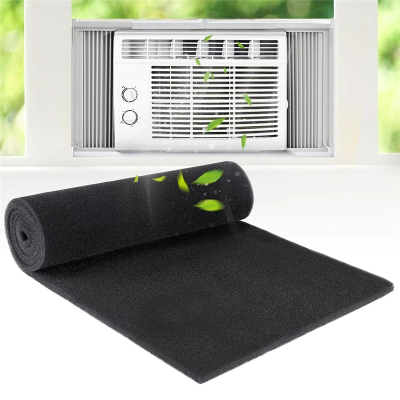 AB13-Cuttable Foam Pad Pre Filter Roll-Carbon Pad Air Purifier Filters-Cut To Fit, Extra Large Air Conditioner Filters