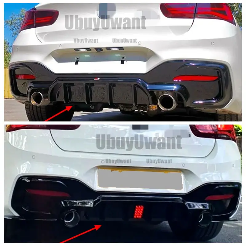 

Для BMW серии 1 M Sport F20 F21 M135i M140i 2017-2018 ABS задний диффузор спойлер бампер автомобильный Стайлинг ABS