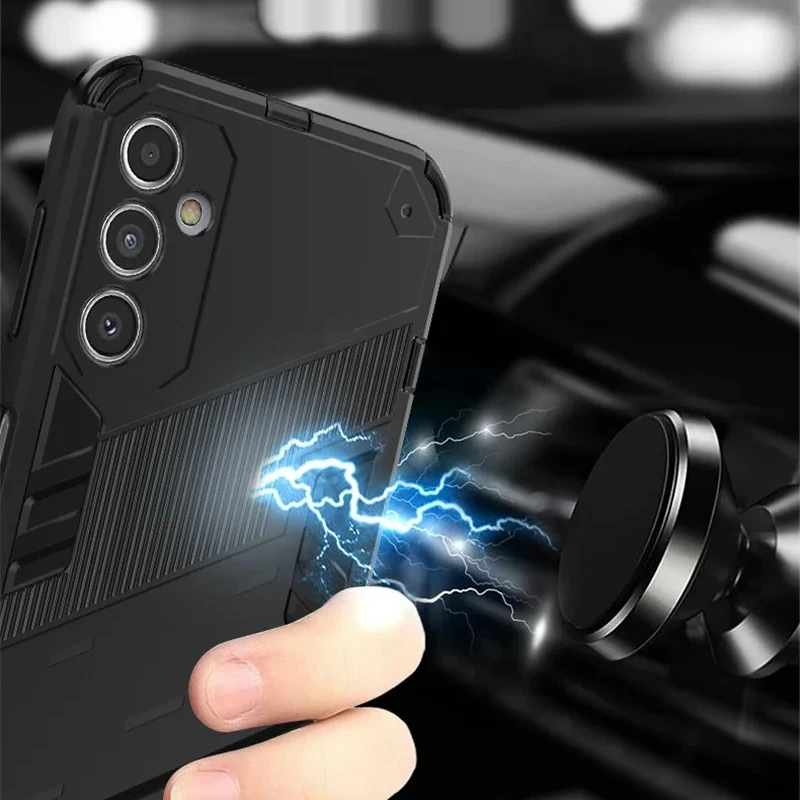 Armor Shockproof Phone Case For Samsung Wide 6 Quantum 4  Jump 3 A54 A14 A13 5G A04s Magnetic Car Holder Stand Back Cover Funda