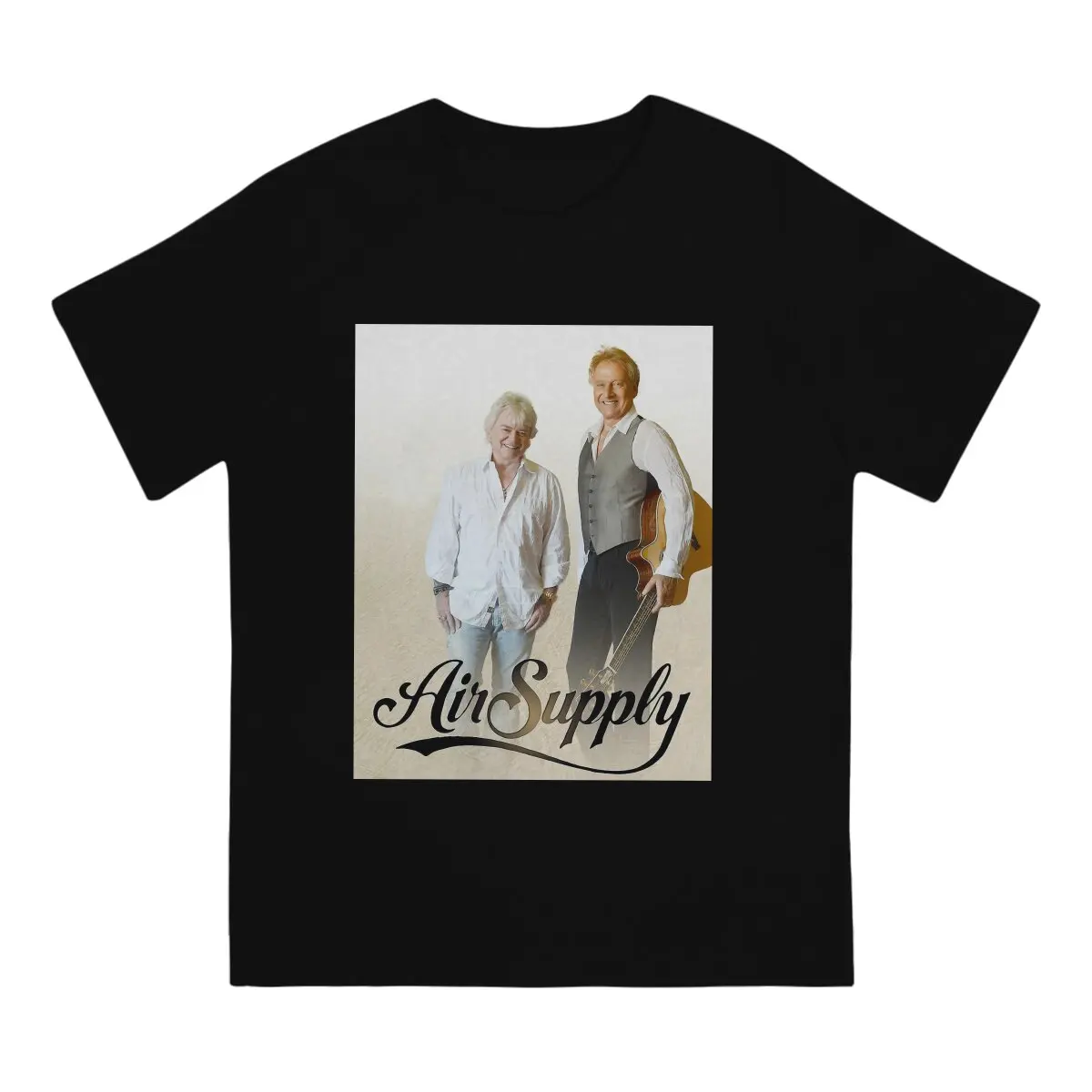 Novelty The World-renowned Slow Rock Group Of The 70s And 80s T-Shirt for Men Pure Cotton T Shirts Air Supply Short Sleeve