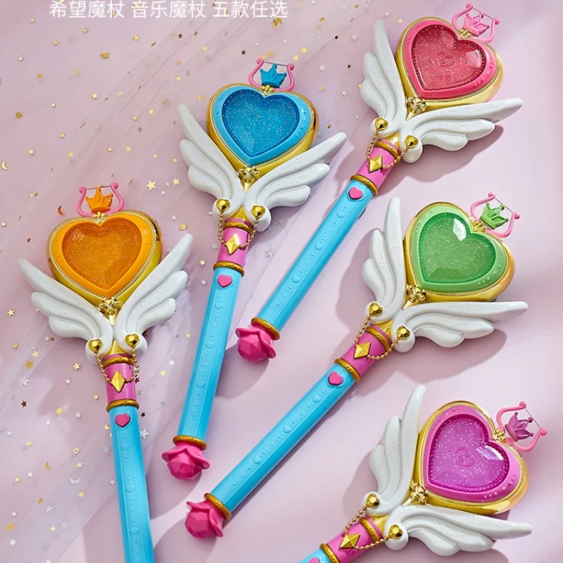 Zabawka Księżniczka Dziecięca Różdżka Magiczna z Muzyką Lustrzanka Pudełko Teeniping Rekwizyty Cosplay Aktywowana Głosem Elektroniczna Zabawka dla Dzieci