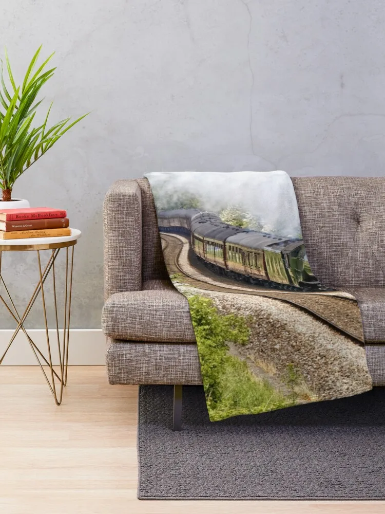 A3 Class 60103 Flying Scotsman Steam Locomotive Throw Blanket soft plush plaid luxury blanket