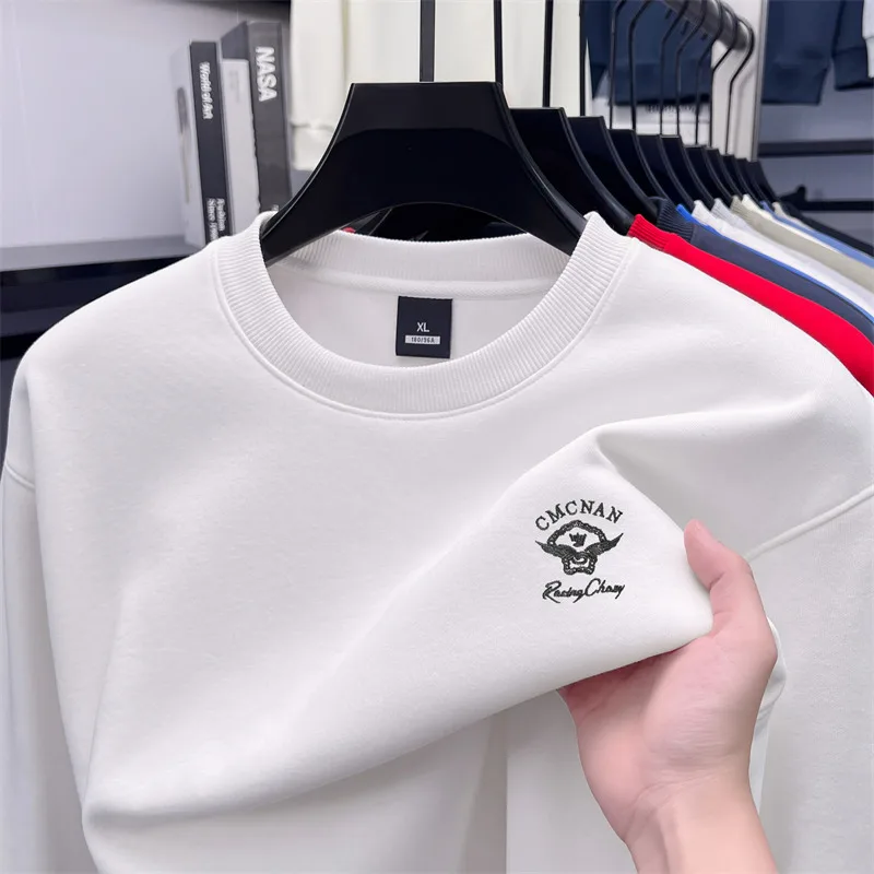 

Роскошные бренды буквы вышивка круглый воротник свитер высокое качество Толстый плюшевый тепло новый пункт мягкий комфортабельный отдых мужской джемпер